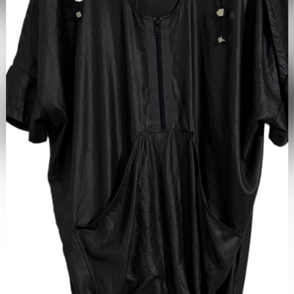 Mariagrazia Panizzi Rare Draped Oversized Zip Front Top w Hood Size Large / 44 - Picture 2 of 6